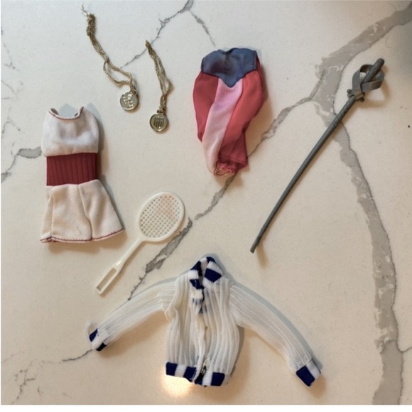 Vintage Barbie 1970’s Olympics Tennis Golf Clothing and Accessories Lot Mattel - Picture 1 of 9